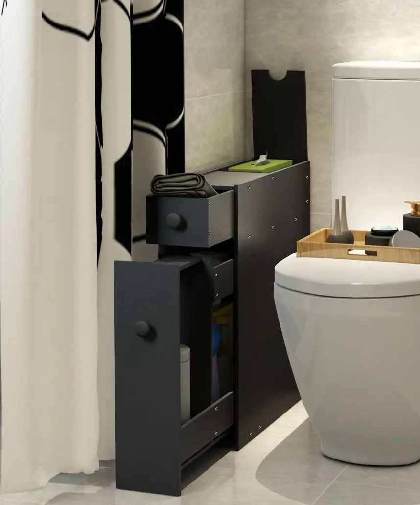 Dulap ingust Costway JZ10230DK (Black) - 6