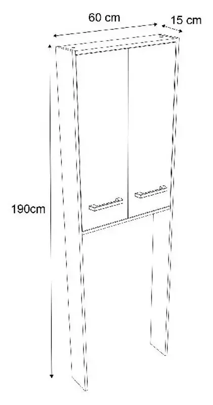 Dulap GoodHome Ladoga 60x190x15 (White)