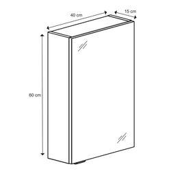Dulap cu oglinda GoodHome Imandra 40x60x15 (White) Thumb