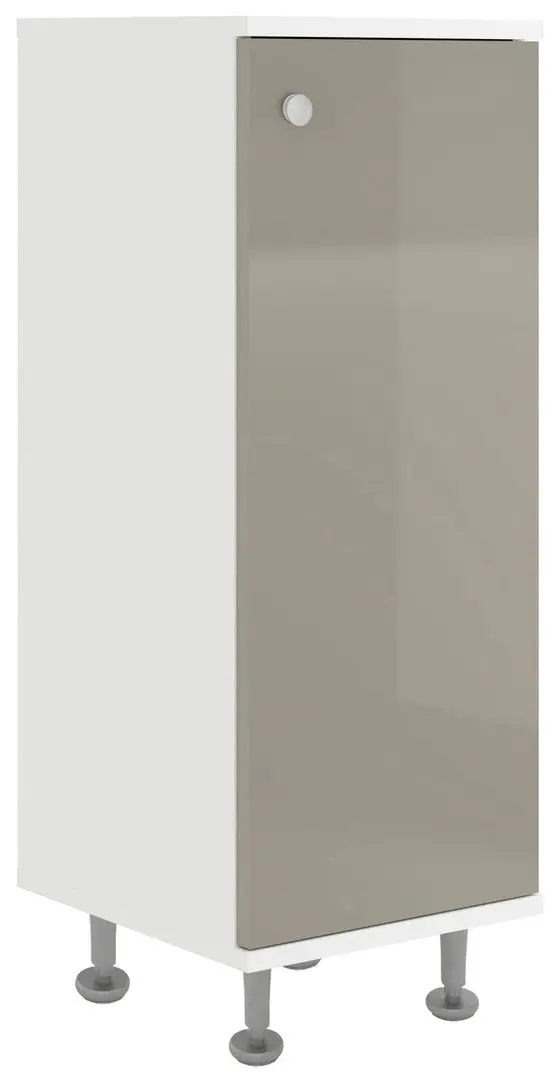 Dulap Haaus Zaria 1D 85x35 cm (Grey Gloss/White)