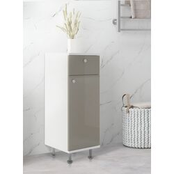 Dulap Haaus Zaria 1D1SZ 85x35 cm (Grey Gloss/White)