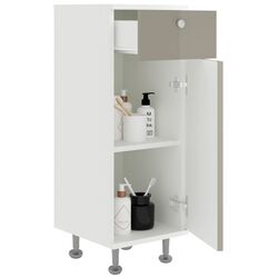 Dulap Haaus Zaria 1D1SZ 85x35 cm (Grey Gloss/White) Thumb