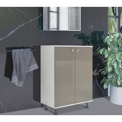 Dulap Haaus Zaria 2D 85x60 cm (Grey Gloss/White)