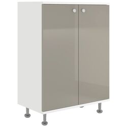 Dulap Haaus Zaria 2D 85x60 cm (Grey Gloss/White) Thumb