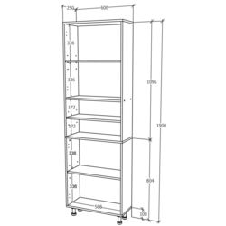 Dulap Haaus Zaria 4D 190x60 cm (Grey Gloss/White) Thumb