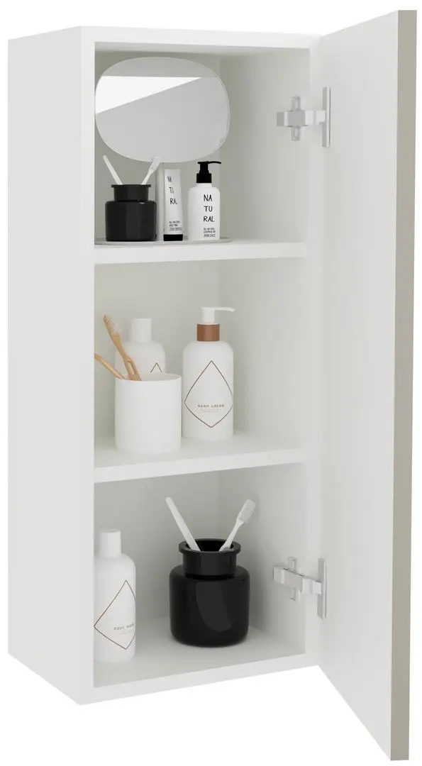 Dulap suspendat Haaus Zaria 1D 72x30 cm (Grey Gloss/White)