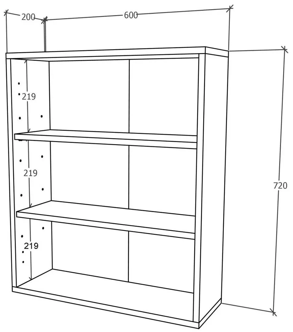 Dulap suspendat Haaus Zaria 2D 72x60 cm (Grey Gloss/White)