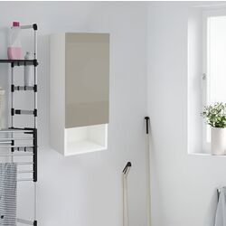 Dulap suspendat Haaus Zed 1D 72x30 cm (Grey Gloss/White)