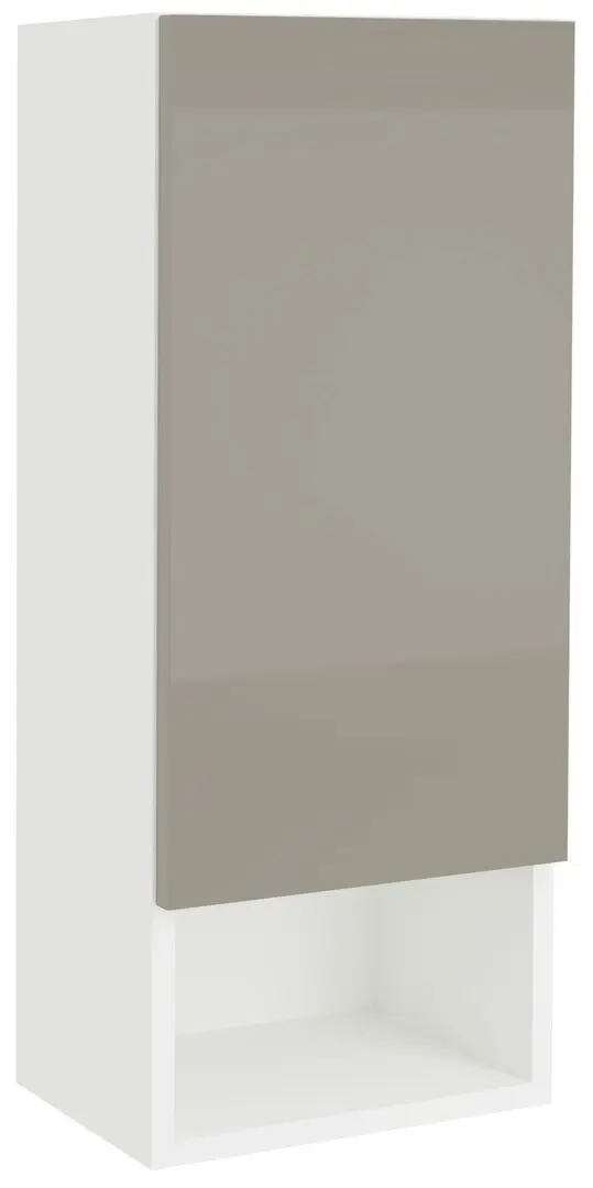 Dulap suspendat Haaus Zed 1D 72x30 cm (Grey Gloss/White)