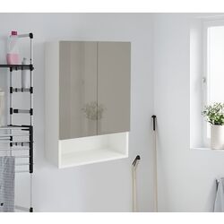 Dulap suspendat Haaus Zed 2D 72x48 cm (Grey Gloss/White)