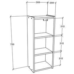 Dulap cu oglinda Haaus Zed 1D 72x30 cm (White) Thumb