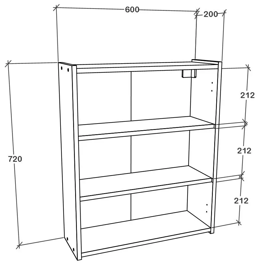 Dulap cu oglinda Haaus Zed 2D 72x60 cm (White) - 2