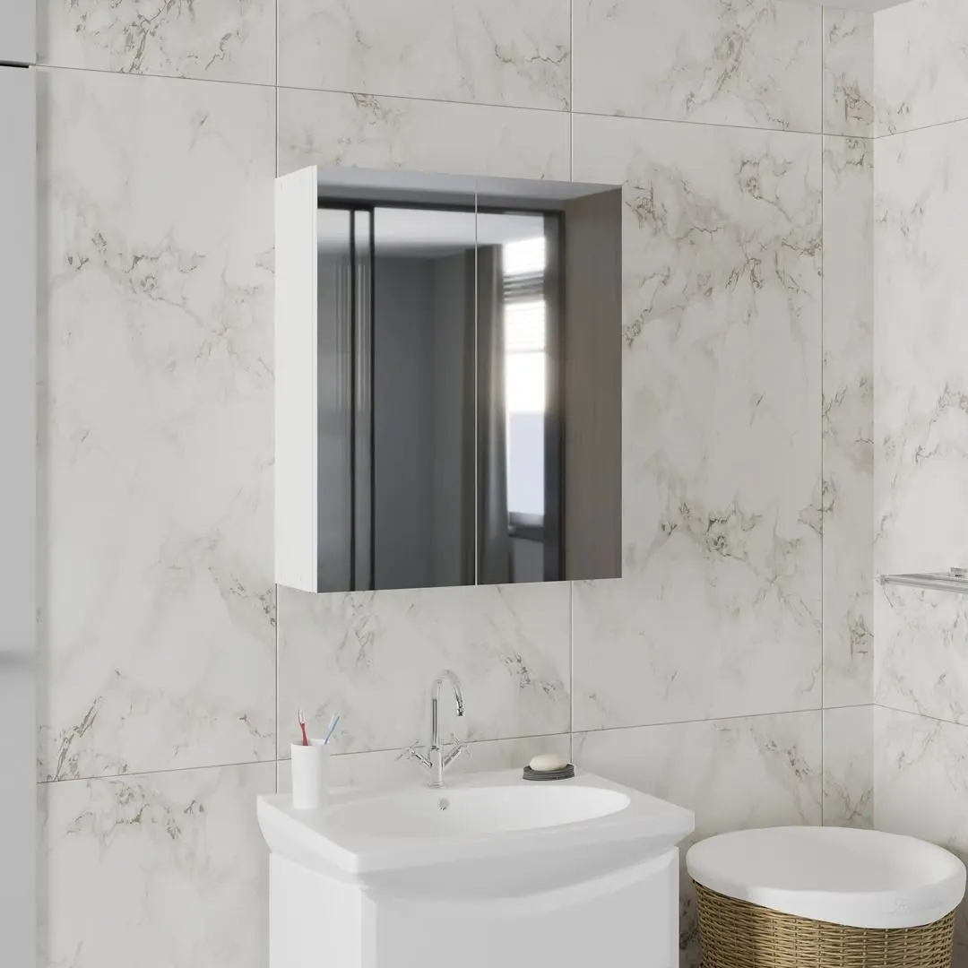 Dulap cu oglinda Haaus Zed 2D 72x60 cm (White)