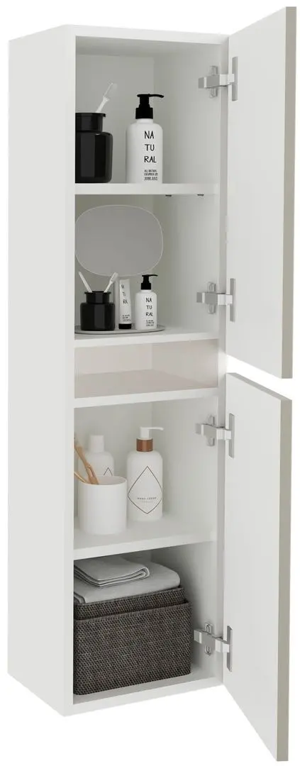 Dulap suspendat Haaus Zed 2D 104x29 cm (Grey Gloss/White)