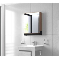 Dulap cu oglinda Halmar Duesa SLU-60 (Gold Oak Craft/Black)