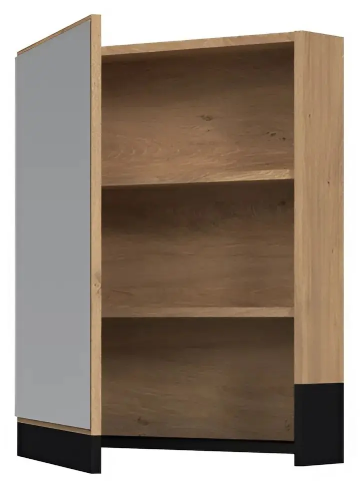 Dulap cu oglinda Halmar Duesa SLU-60 (Gold Oak Craft/Black)