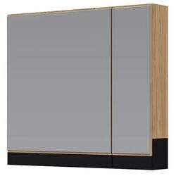 Dulap cu oglinda Halmar Duesa SLU-80 (Gold Oak Craft/Black) Thumb