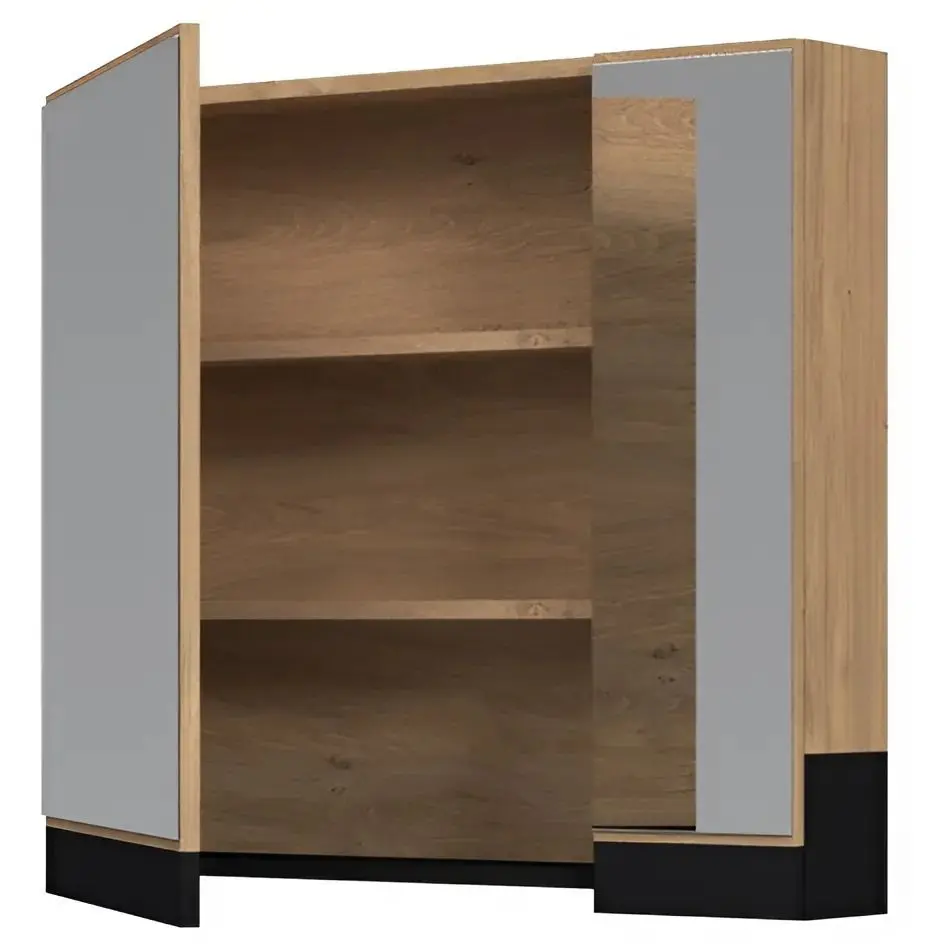 Dulap cu oglinda Halmar Duesa SLU-80 (Gold Oak Craft/Black)