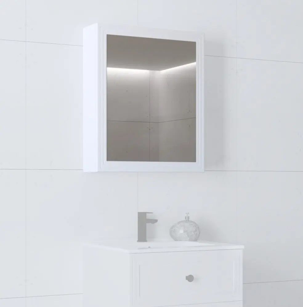 Dulap cu oglinda Halmar Toreto SLU-60 (White Matt)