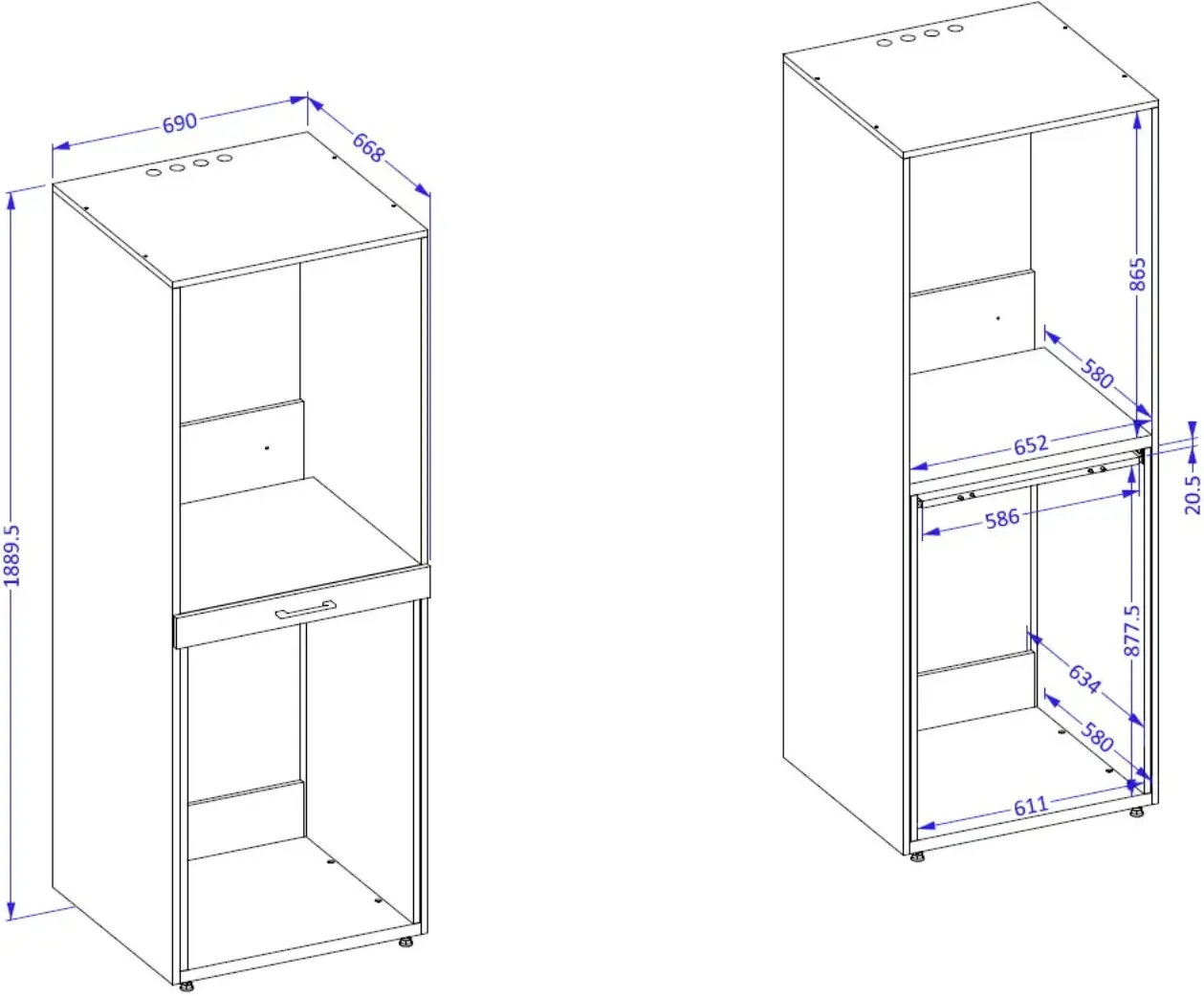 Dulap Helvetia Aza 3097ME61 (White)