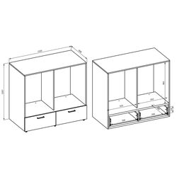 Dulap Helvetia Rosa 2SZ 132 cm (Congo/Oiled Oak) Thumb