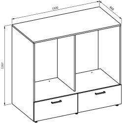 Dulap Helvetia Rosa 30W3NO65 (Black Onyx) Thumb