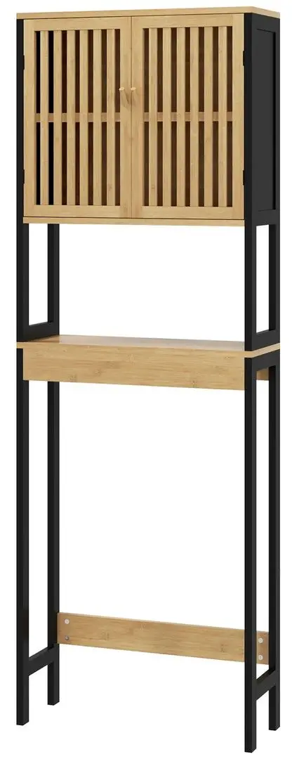 Шкаф Homcom 834-668V80BK (Natural/Black)