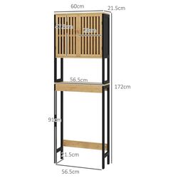 Шкаф Homcom 834-668V80BK (Natural/Black) Thumb