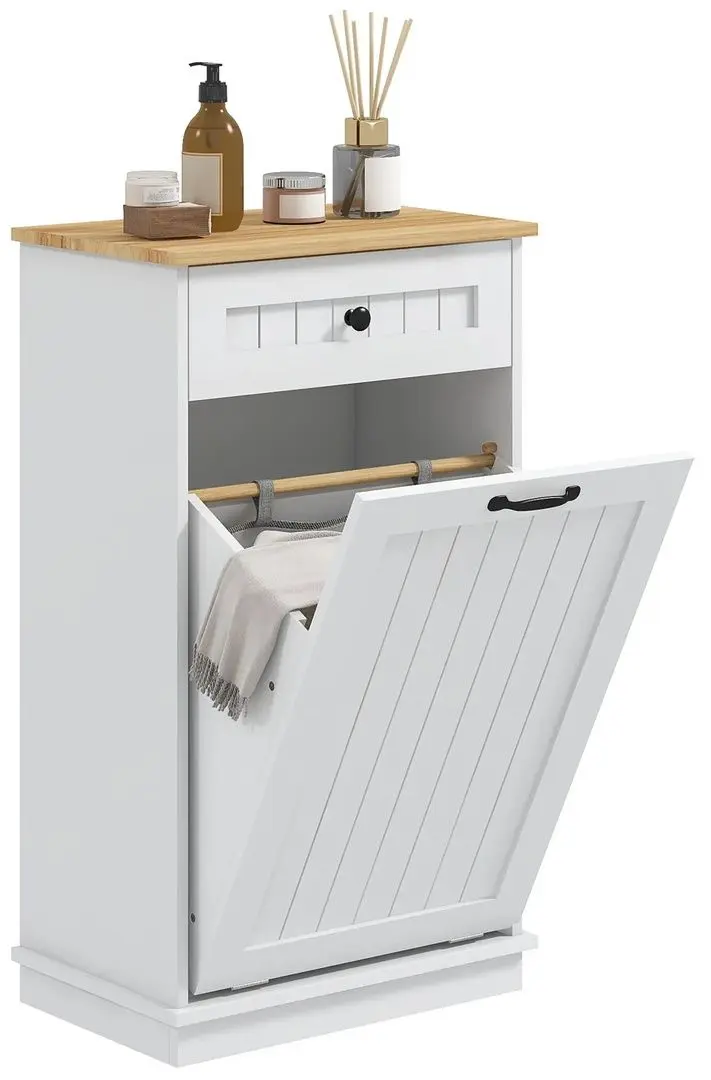 Dulap Homcom 834-704V80WT 52x33x90 cm (White/Oak) - 3