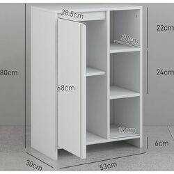 Dulap Homcom 834-716V80WT 53x30x80 cm (White) Thumb