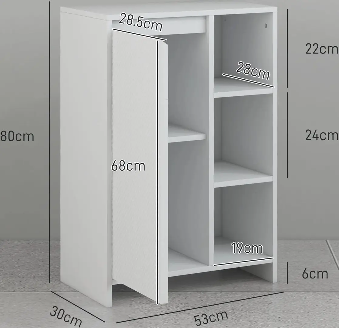 Dulap Homcom 834-716V80WT 53x30x80 cm (White)