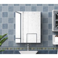 Dulap cu oglinda Homcom 811-032 60x75x15 cm (White)