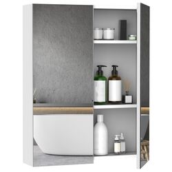 Dulap cu oglinda Homcom 811-032 60x75x15 cm (White) Thumb