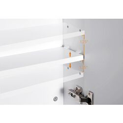 Dulap cu oglinda Homcom 811-032 60x75x15 cm (White) Thumb