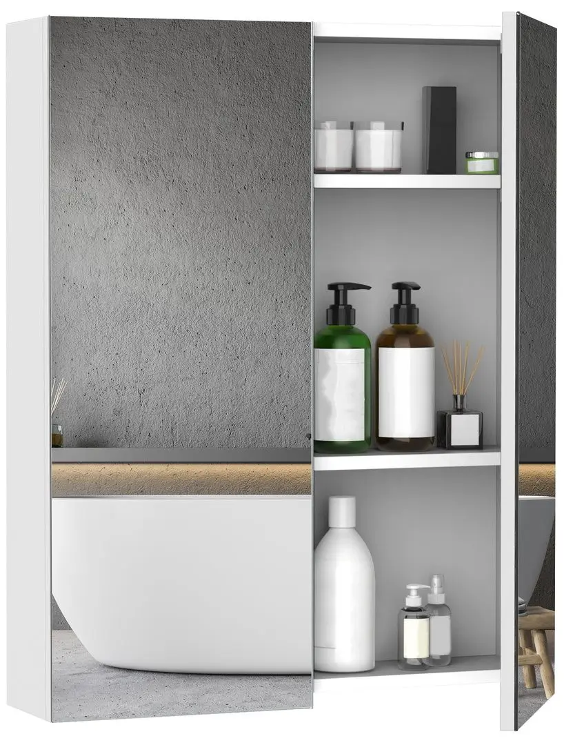 Dulap cu oglinda Homcom 811-032 60x75x15 cm (White) - 3
