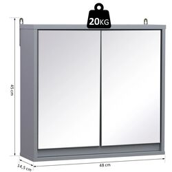 Dulap cu oglinda Homcom 834-172 48x14x45 cm (Grey) Thumb