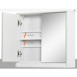 Dulap cu oglinda Homcom 834-172WT 48x14x45 cm (White) Thumb