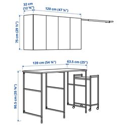 Set mobila pentru baie Ikea Enhet 139x63 (Antracit/Alb) Thumb