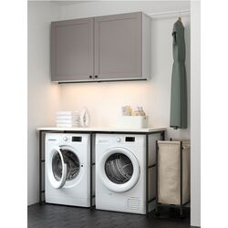 Set mobila pentru baie Ikea Enhet 139x63 (Antracit/Gri)