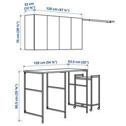 Set mobila pentru baie Ikea Enhet 139x63 (Alb/Aspect Stejar) Thumb