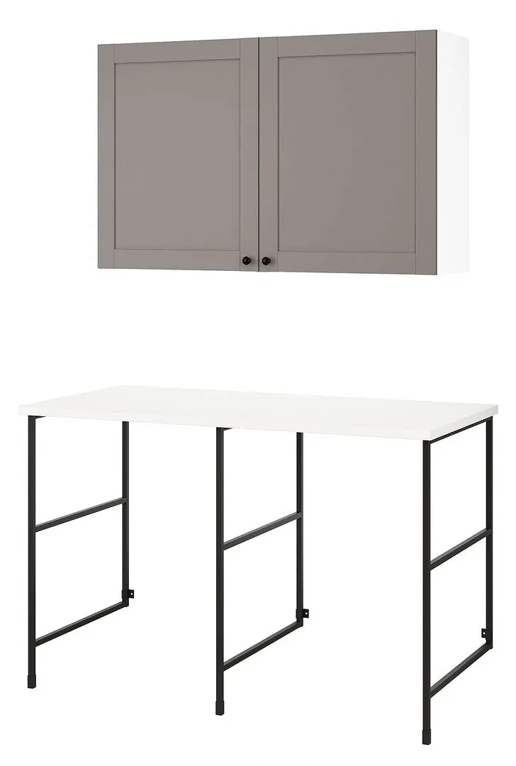 Set mobila pentru baie Ikea Enhet 139x63x90 (Antracit/Gri) - 2