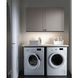 Set mobila pentru baie Ikea Enhet 139x63x90 (Antracit/Gri)