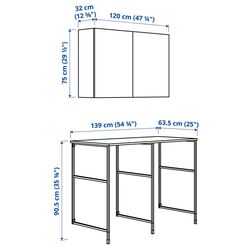 Set mobila pentru baie Ikea Enhet 139x63x90 (Antracit/Gri) Thumb