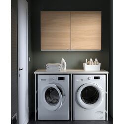 Комплект мебели для ванной Ikea Enhet 139x63x90 (Белый/Под Дуб)