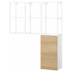 Шкаф Ikea Enhet 1 дверца 120x32x150 (Белый/Под Беленый Дуб) Thumb