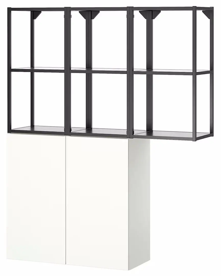 Dulap Ikea Enhet 2 usi 120x32x150 (Antracit/Alb)