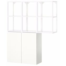 Dulap Ikea Enhet 2 usi 120x32x150 (Alb/Aspect Stejar) Thumb