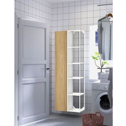 Dulap Ikea Enhet 60x32x180 (Alb/Aspect Stejar)