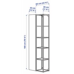 Dulap Ikea Enhet 60x32x180 (Alb/Aspect Stejar) Thumb