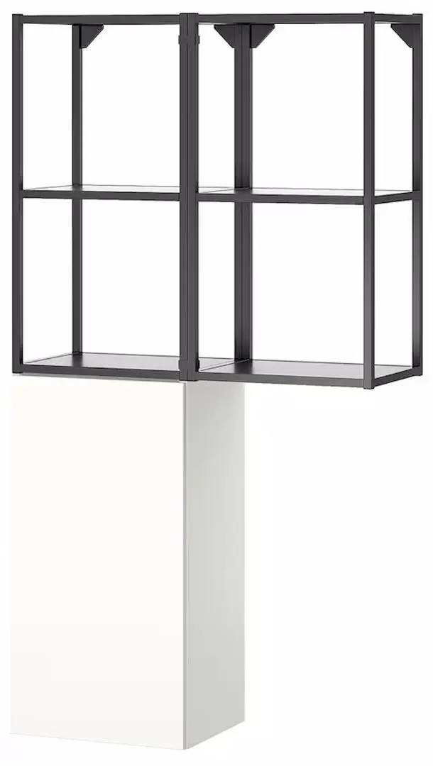 Шкаф Ikea Enhet 80x32x150 (Антрацит/Белый)